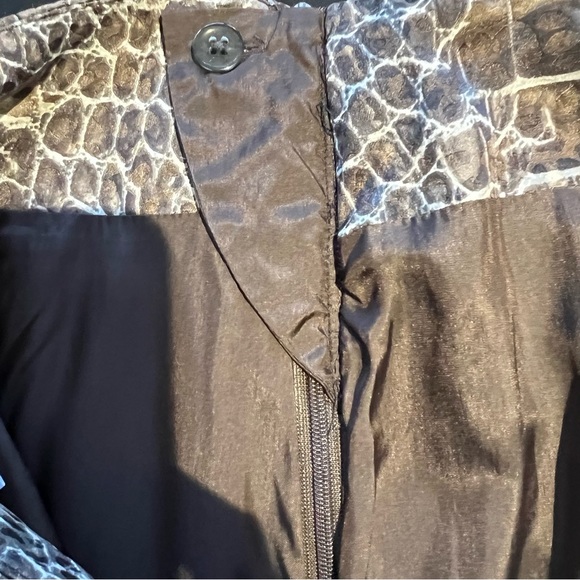 Riani silk reptile print a-line skirt gathered at hip Sz 10 excellent condition - Picture 8 of 10
